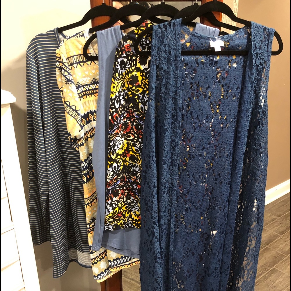 LuLaRoe lot of 5-Joy Tank Cassie Perfect-T  Lynnae